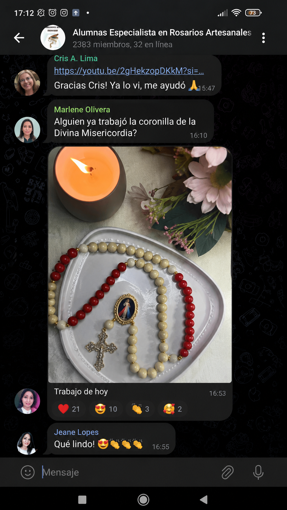 Testimonio de alumna del curso Especialista en Rosarios